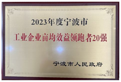 2023年度寧波市工業(yè)畝均效益領(lǐng)跑者20強